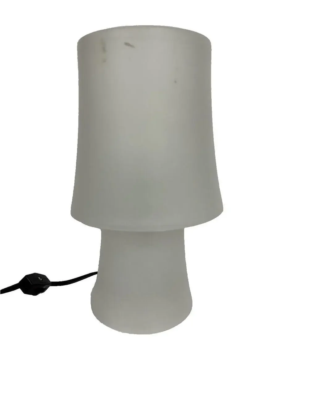 (RF) Modern Frosted Acrylic Table Lamp White Minimalist Retro Style 14 inch Desk